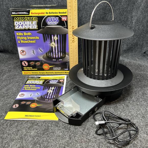 Monster Double Bug Zapper Killer USB Rechargeable Indoor Outdoor NEW Open Box - Picture 1 of 14